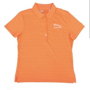 Pebble Beach Jaguar Logo Orange Polo Shirt Size Large